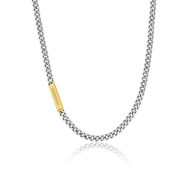 Lant argintiu, Daniel Klein, pentru barbati, din otel inoxidabil, DKJ.4.3011-2