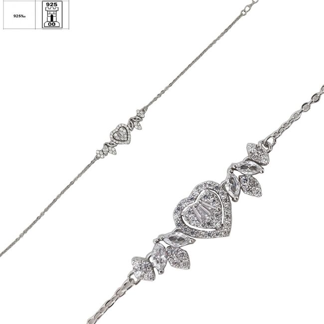 Bratara argint inima delicata Spark