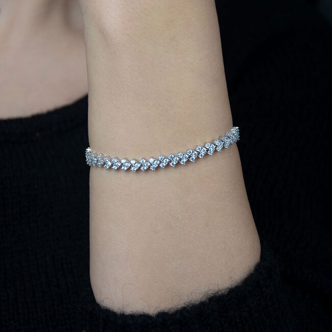 Bratara argint eleganta zirconii Thia