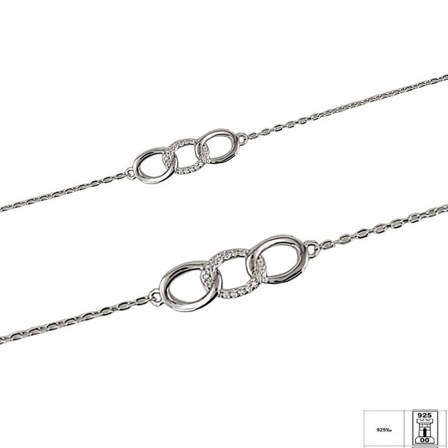 Bratara argint trei zale Thia