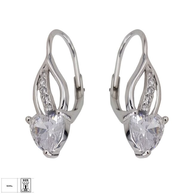 Cercei argint inima cu tortita Folla