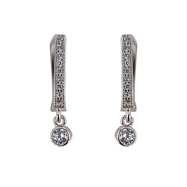 Cercei argint eleganti solitaire Thia