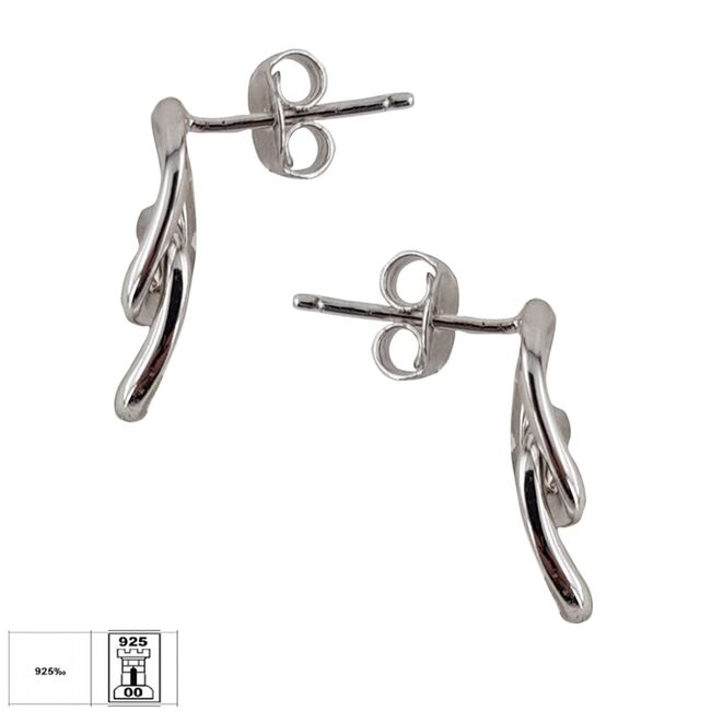 Cercei argint zale cu surub Thia