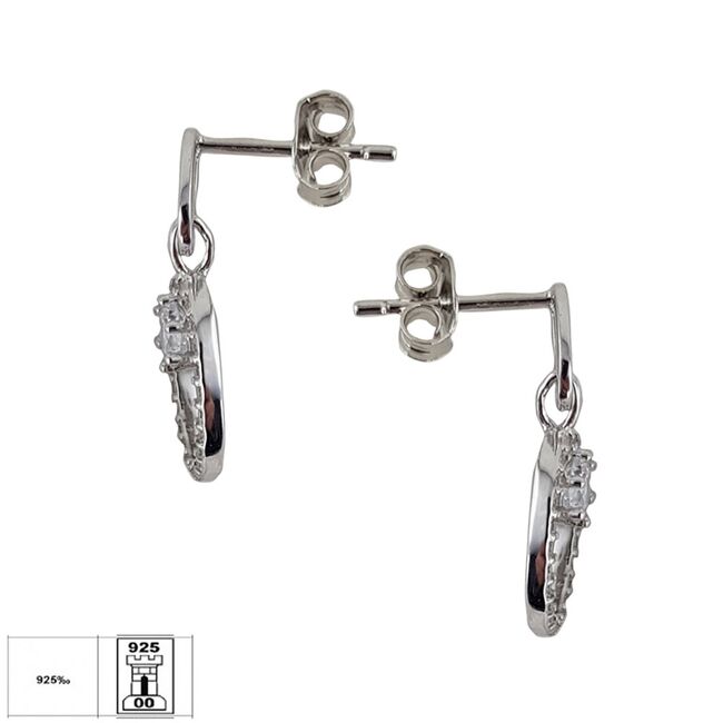 Cercei argint eleganti cu surub Thia