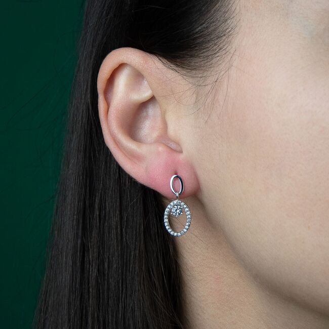 Cercei argint eleganti cu surub Thia