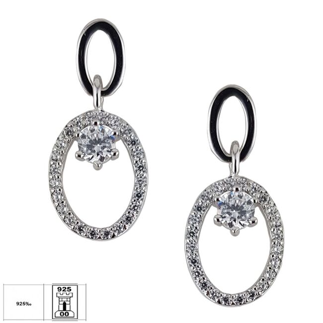 Cercei argint eleganti cu surub Thia