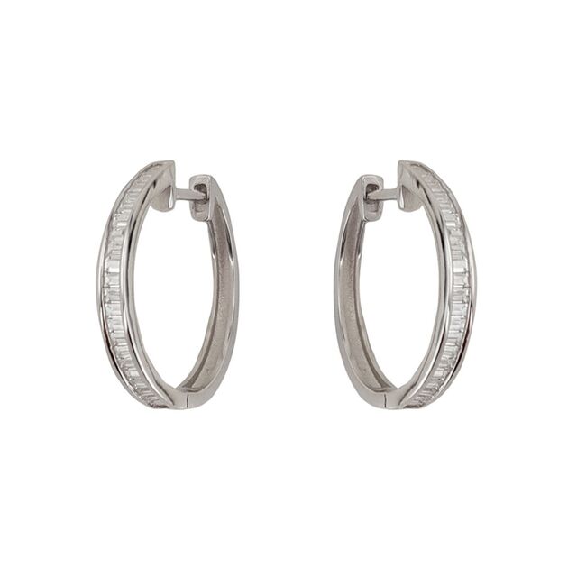 Cercei argint simpli cu zirconiu Thia