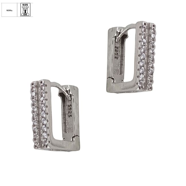 Cercei argint patrati Thia