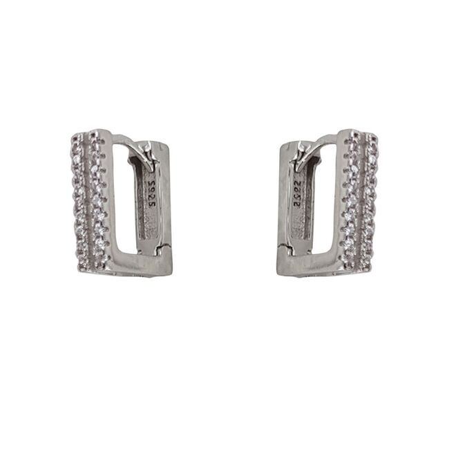 Cercei argint patrati Thia