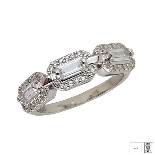 Inel argint elegant zirconii Thia marimea 56