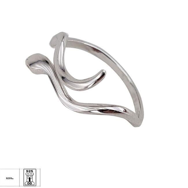 Inel argint sarpe reglabil Yilan