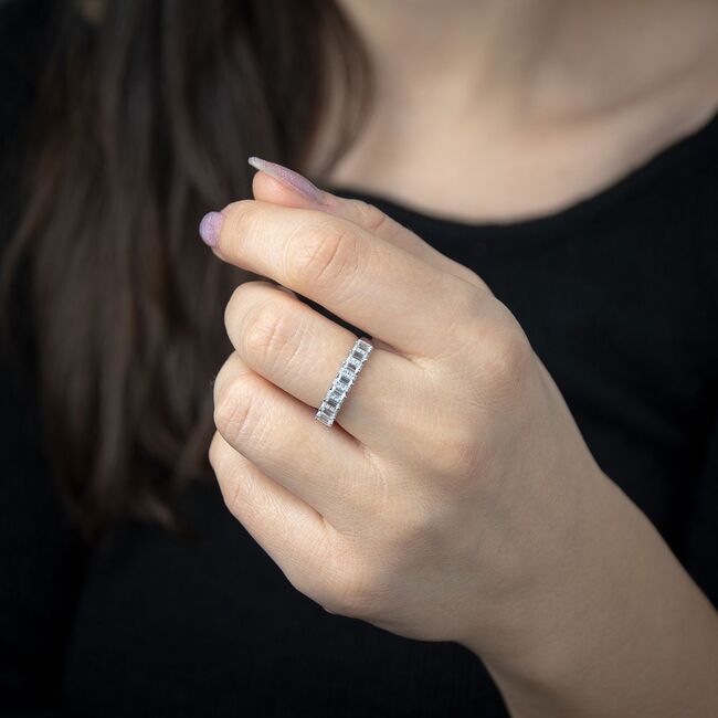 Inel argint elegant zirconii Thia marimea 53