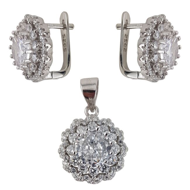 Set argint mireasa rotund Thia