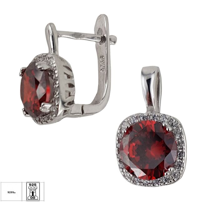 Set argint elegant rosu Thia