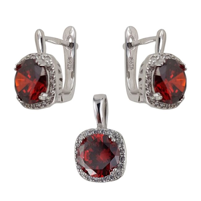 Set argint elegant rosu Thia