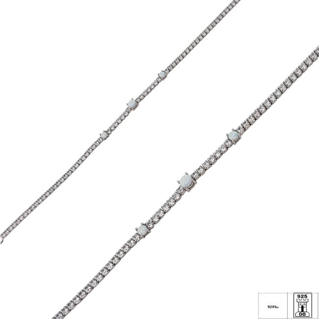 Bratara argint tennis opal Aria