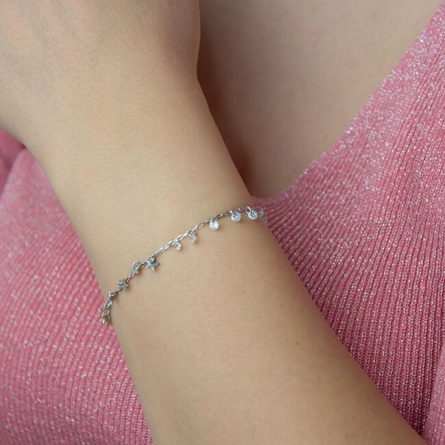 Bratara argint stelute si zirconii Balance