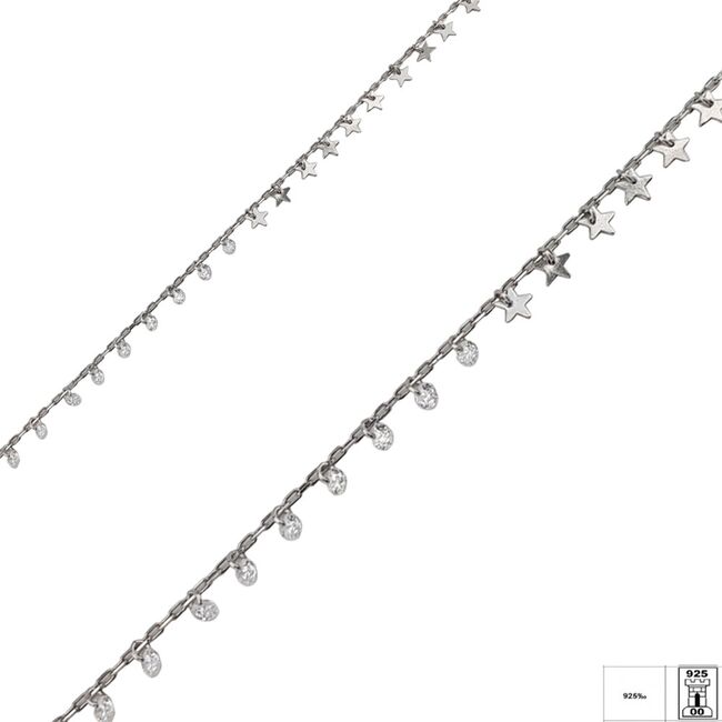 Bratara argint stelute si zirconii Balance