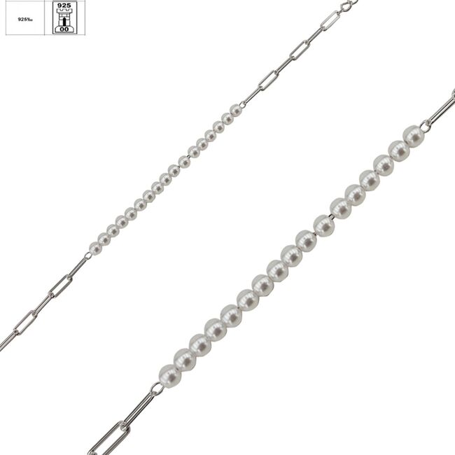 Bratara argint perle de cultura Callas