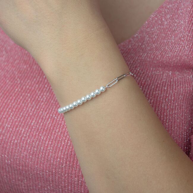 Bratara argint perle de cultura Callas