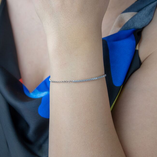 Bratara argint tennis Ezra