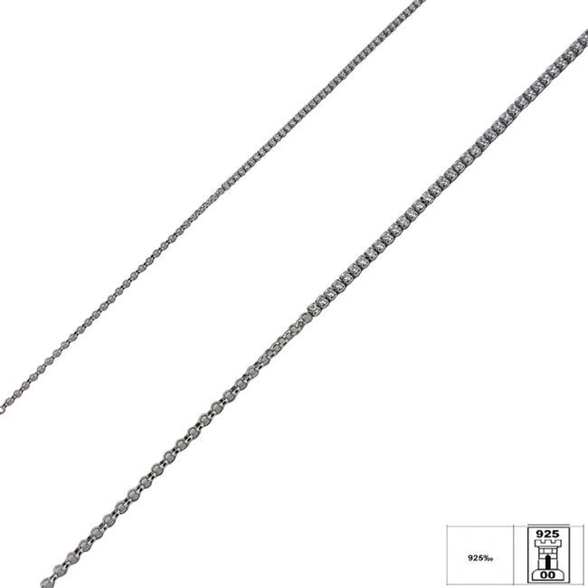 Bratara argint tennis Ezra