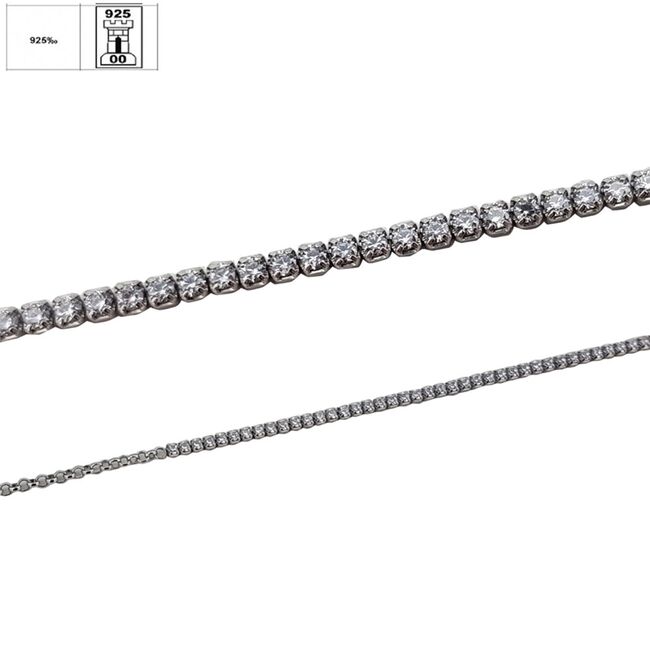 Bratara argint tennis Ezra