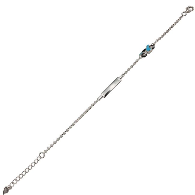 Bratara argint copii placuta cu motocicleta