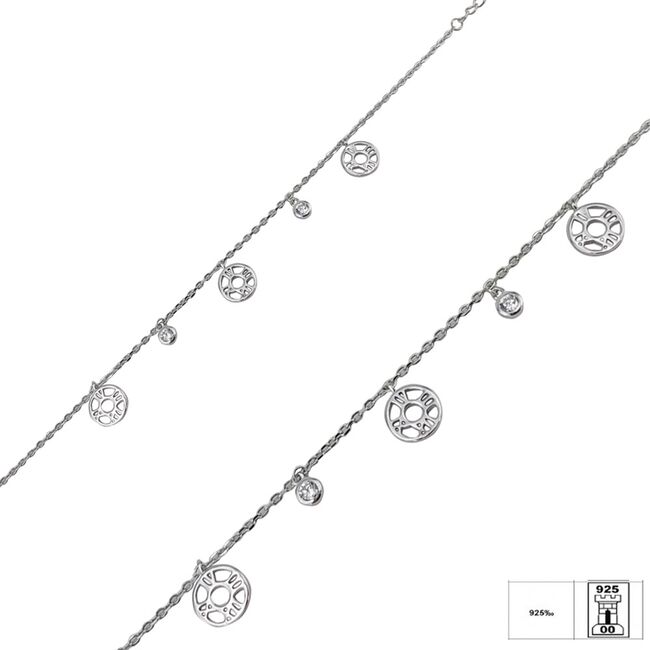 Bratara argint pandantive Tessa