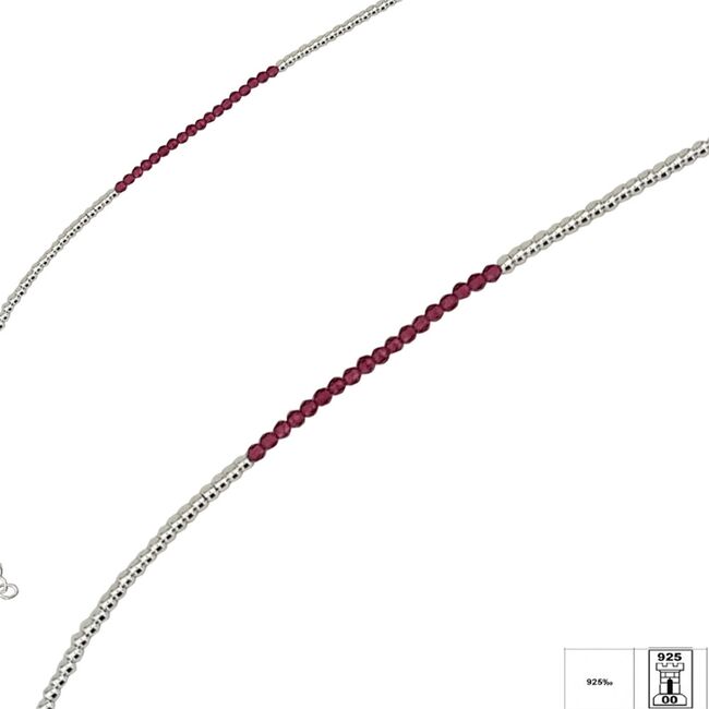 Bratara argint rubine Thia