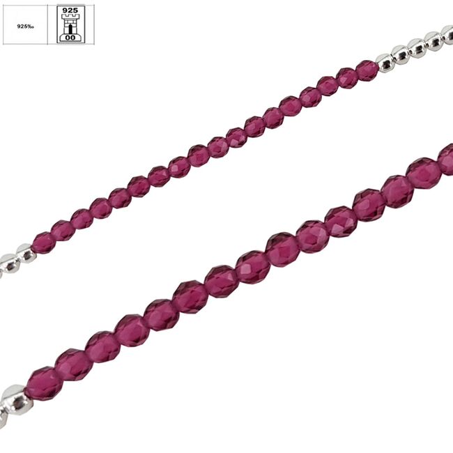 Bratara argint rubine Thia