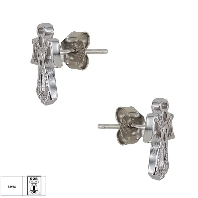 Cercei argint ingeras cu zirconiu