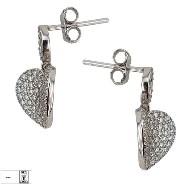 Cercei argint inimioara Dara cu surub