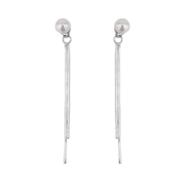 Cercei lungi argint cu perle Diane