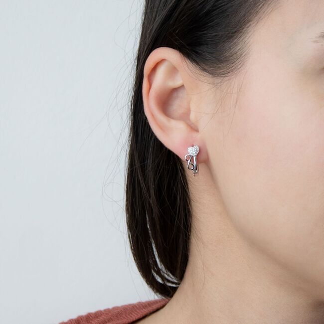 Cercei argint cu tortita Infinity love