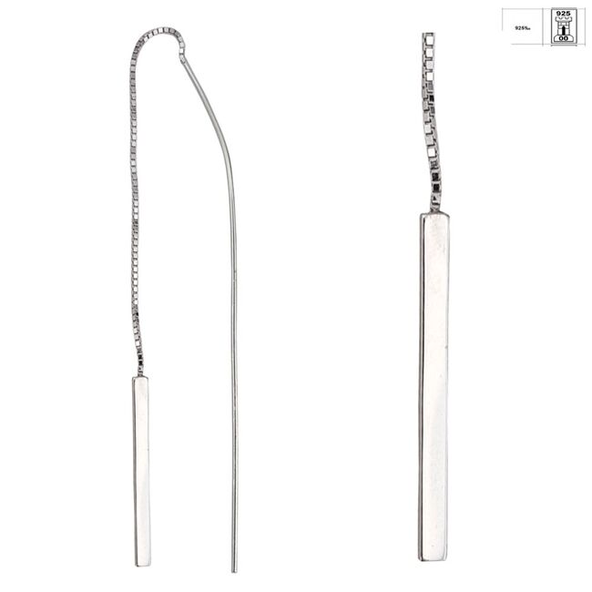 Cercei lungi argint simpli Lines