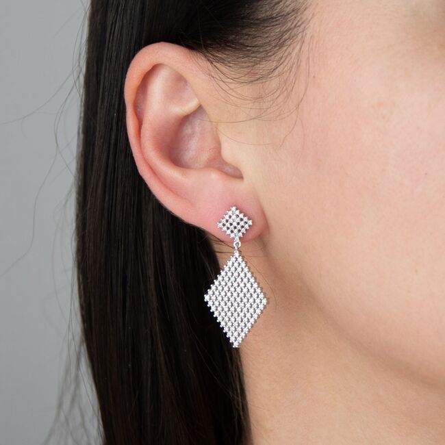 Cercei deosebiti argint Thia cu zirconii