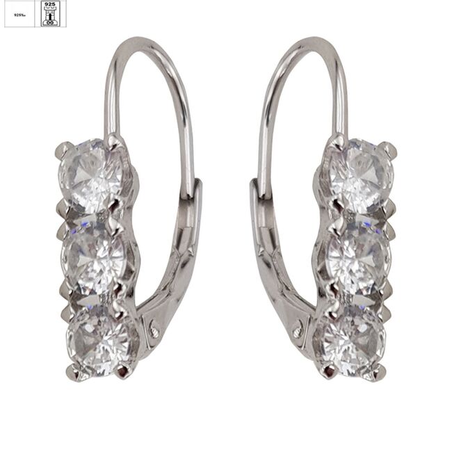 Cercei argint rotunzi Thia cu zirconii