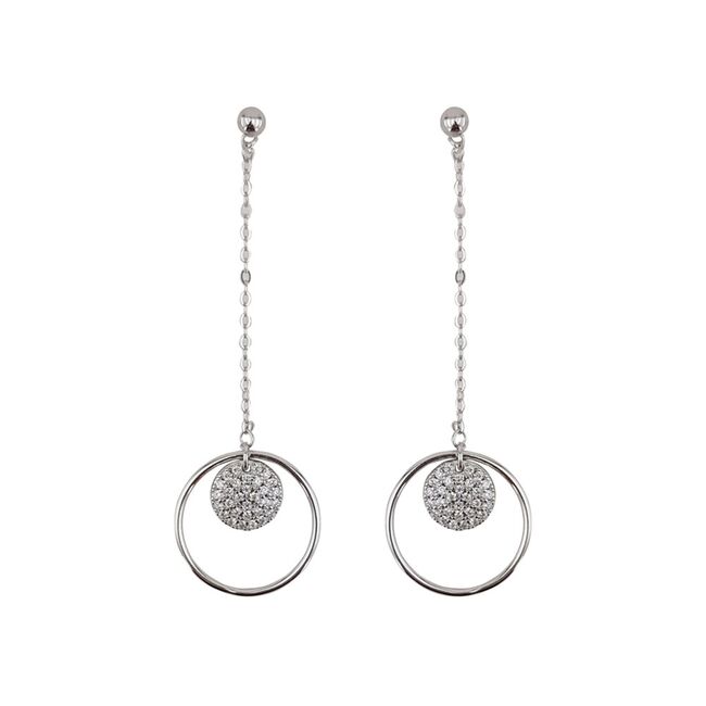 Cercei eleganti argint Thia cu zirconii