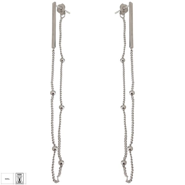 Cercei lungi argint cu surub Thia