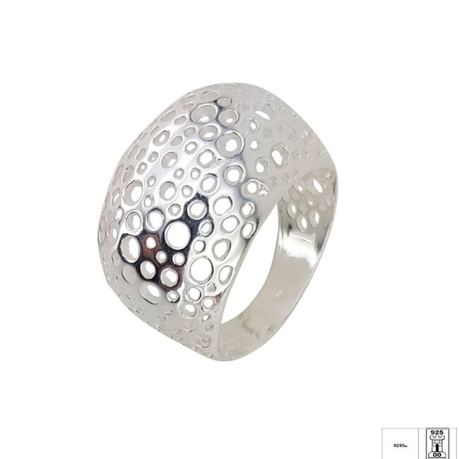 Inel argint masiv bombat marimea 58