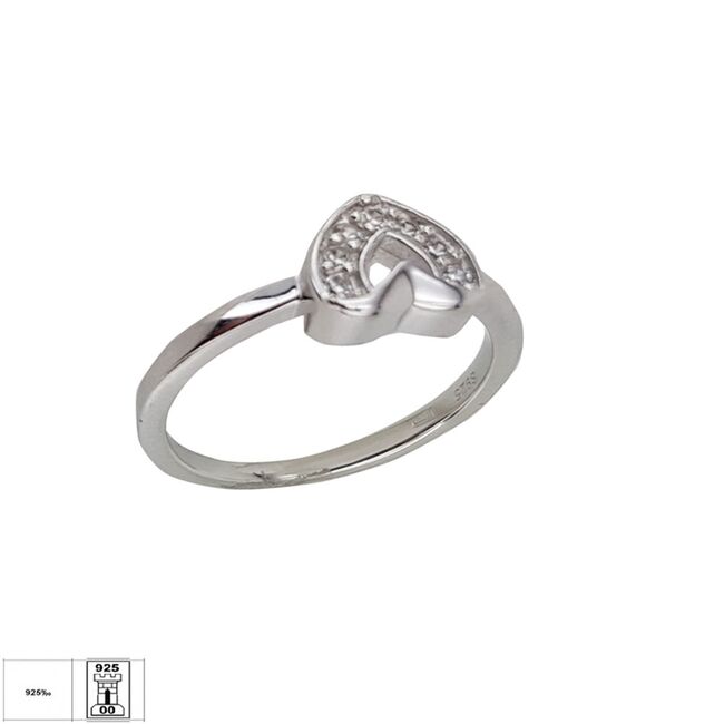 Inel argint inima zirconii Dila marimea 54