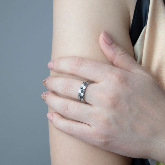 Inel argint model fagure marcasite Maura marimea 56