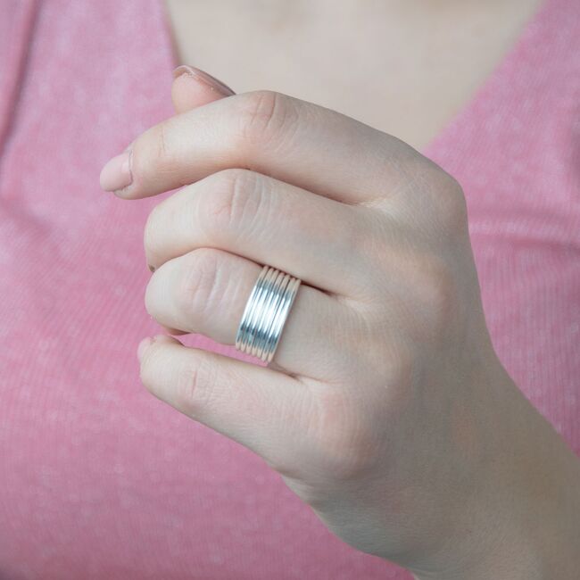 Inel argint minimalist Oran marimea 50