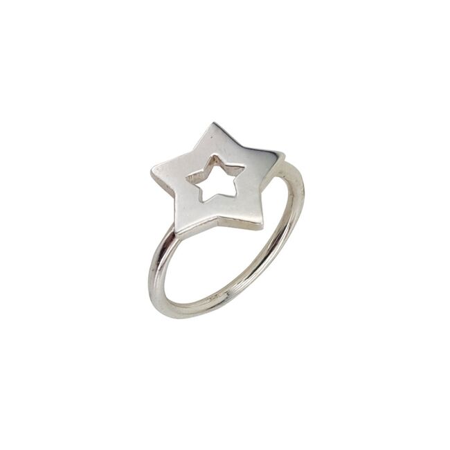 Inel argint contur stea Starry marimea 51