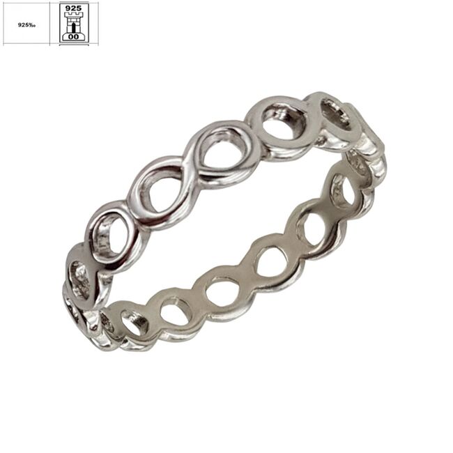 Inel argint tip verigheta infinit Tessa marimea 56