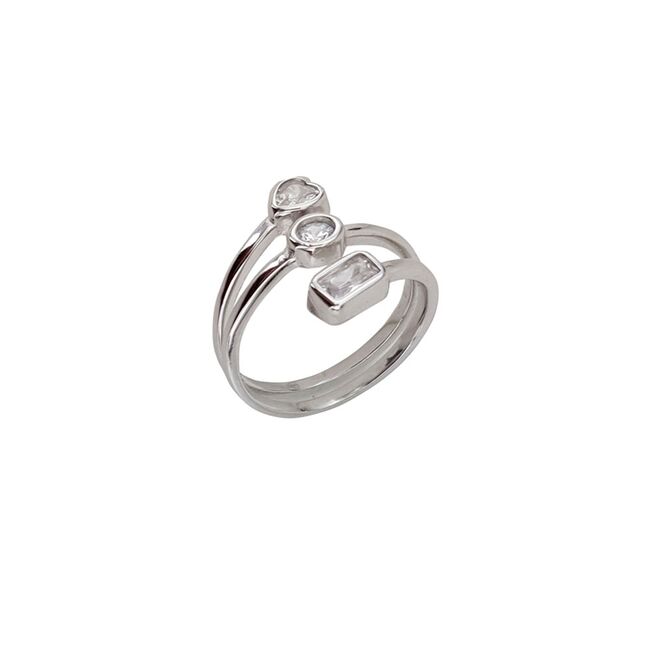 Inel argint forme geometrice reglabil Thia