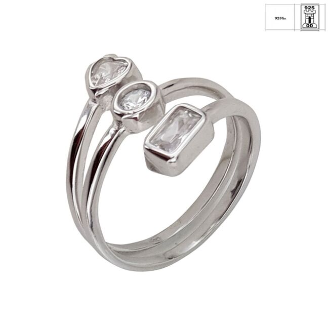 Inel argint forme geometrice reglabil Thia