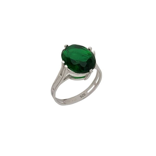 Inel argint zirconiu verde Thia marimea 55