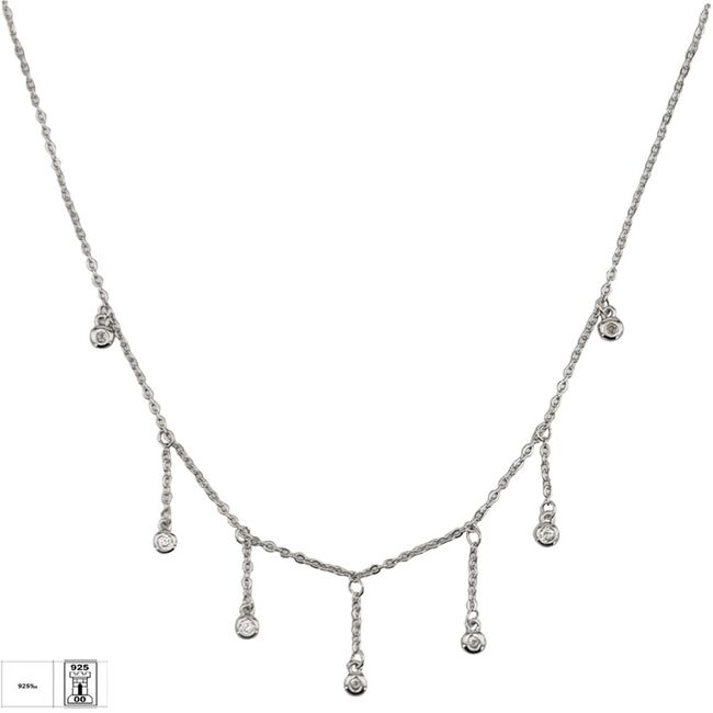 Lant argint elegant cu zirconii Eve